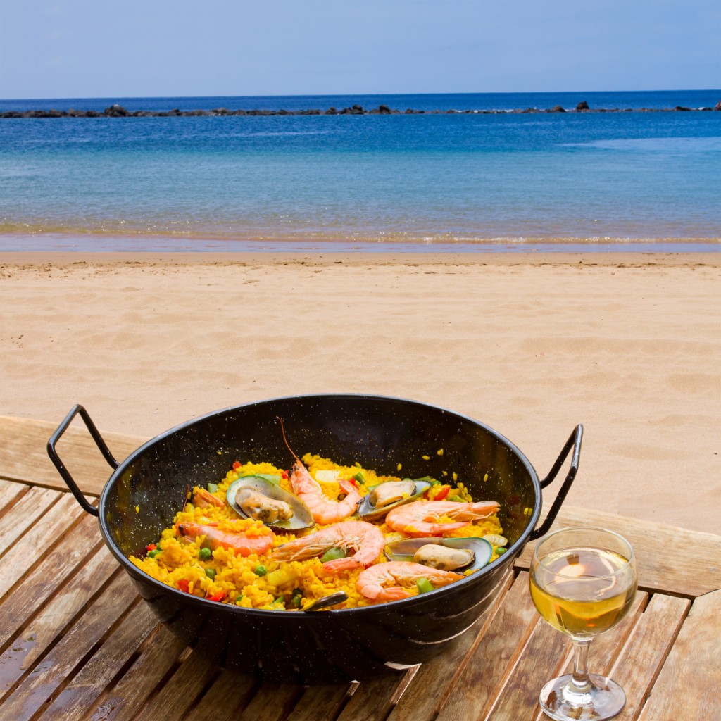 Paella en bord de mer