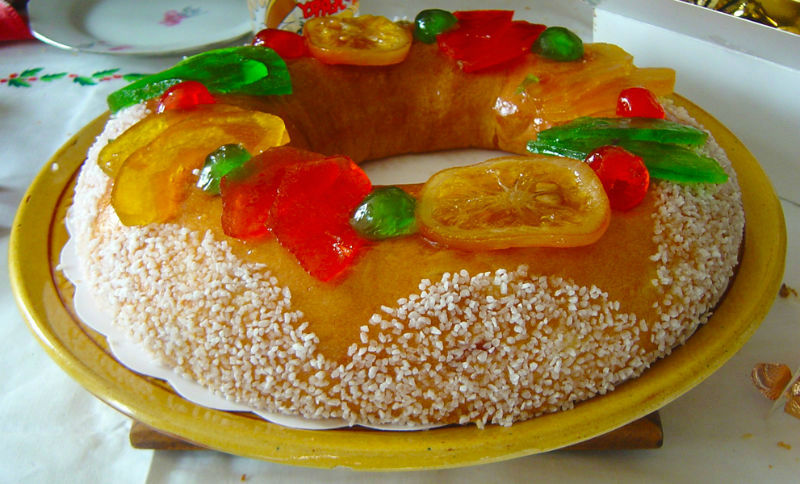 Brioche des Rois aux fruits confits.