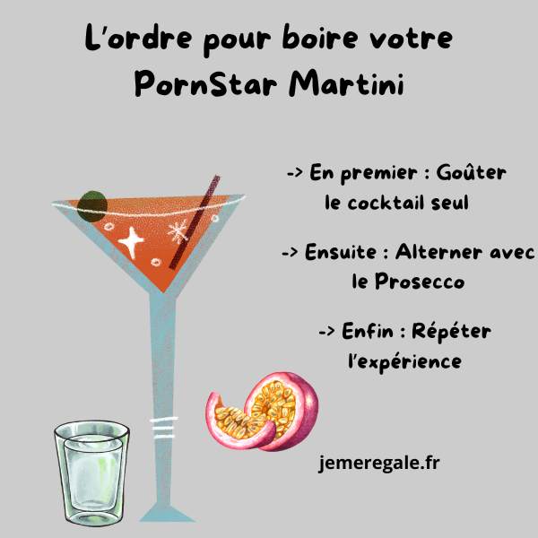 L'ordre idéal pour profiter des saveurs du pornstar martini