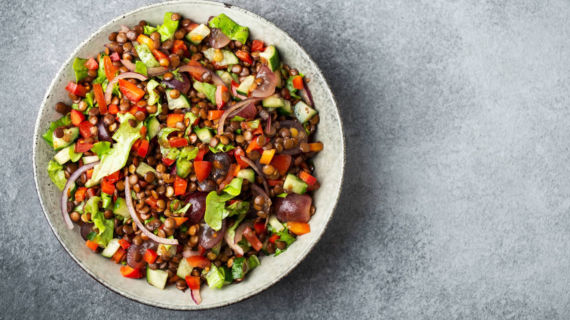 Salade de lentilles et pommes de terre