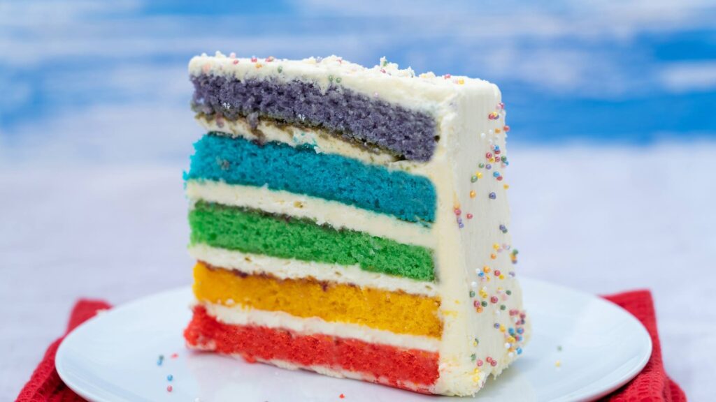 Gâteau arc en ciel 